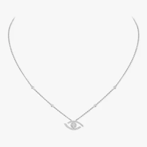 Collier pave Lucky Eye White Gold Diamond Necklace