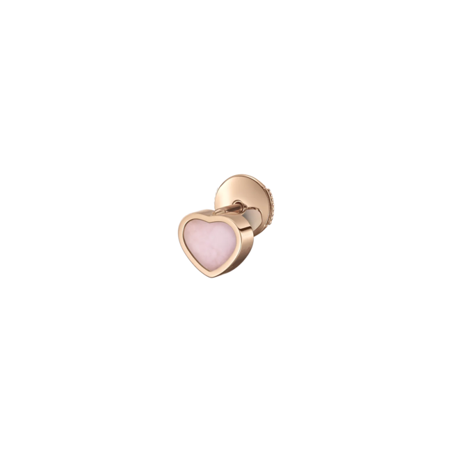 My Happy Hearts Single Earring Rose Gold Pink Opal