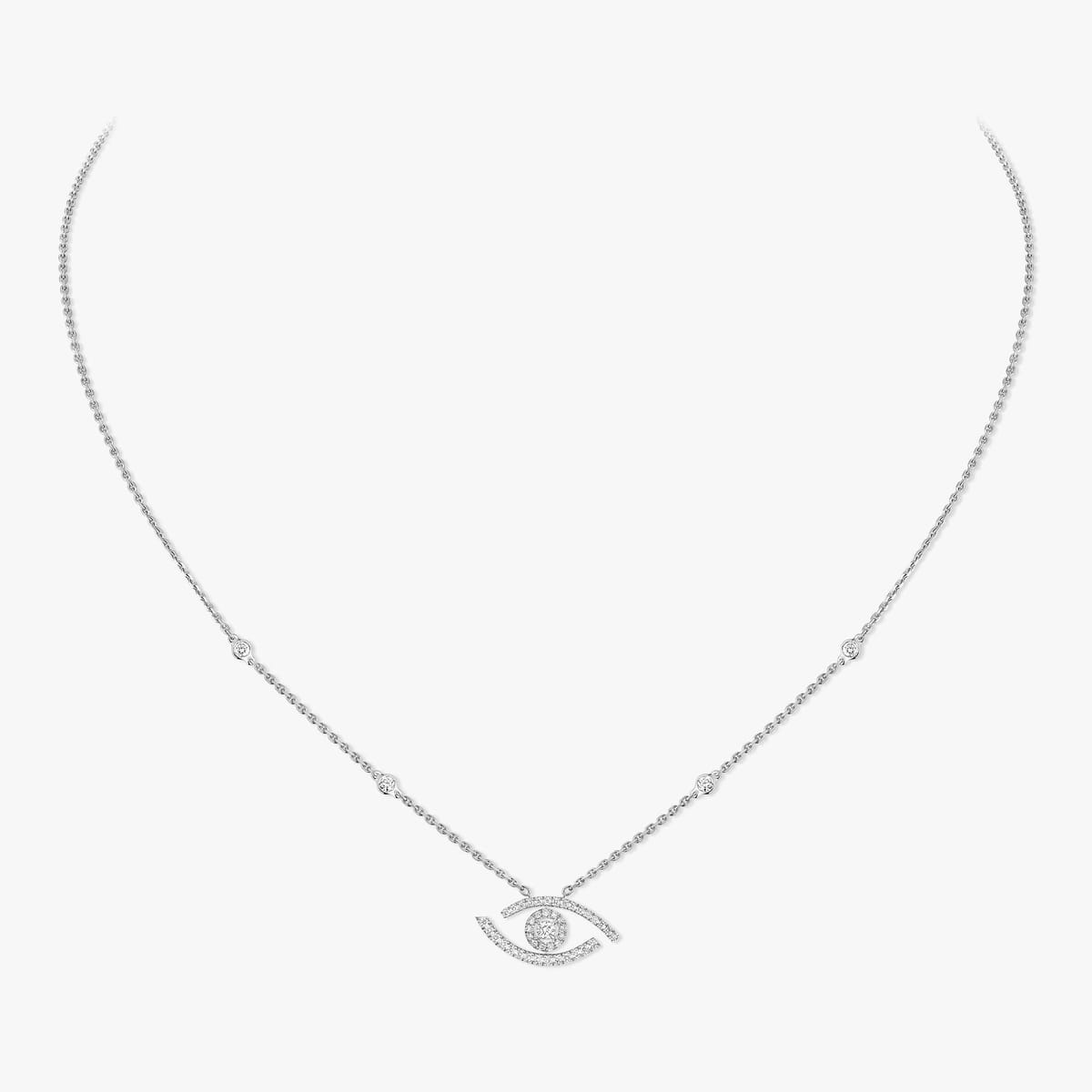 Lucky Eye pave necklace
